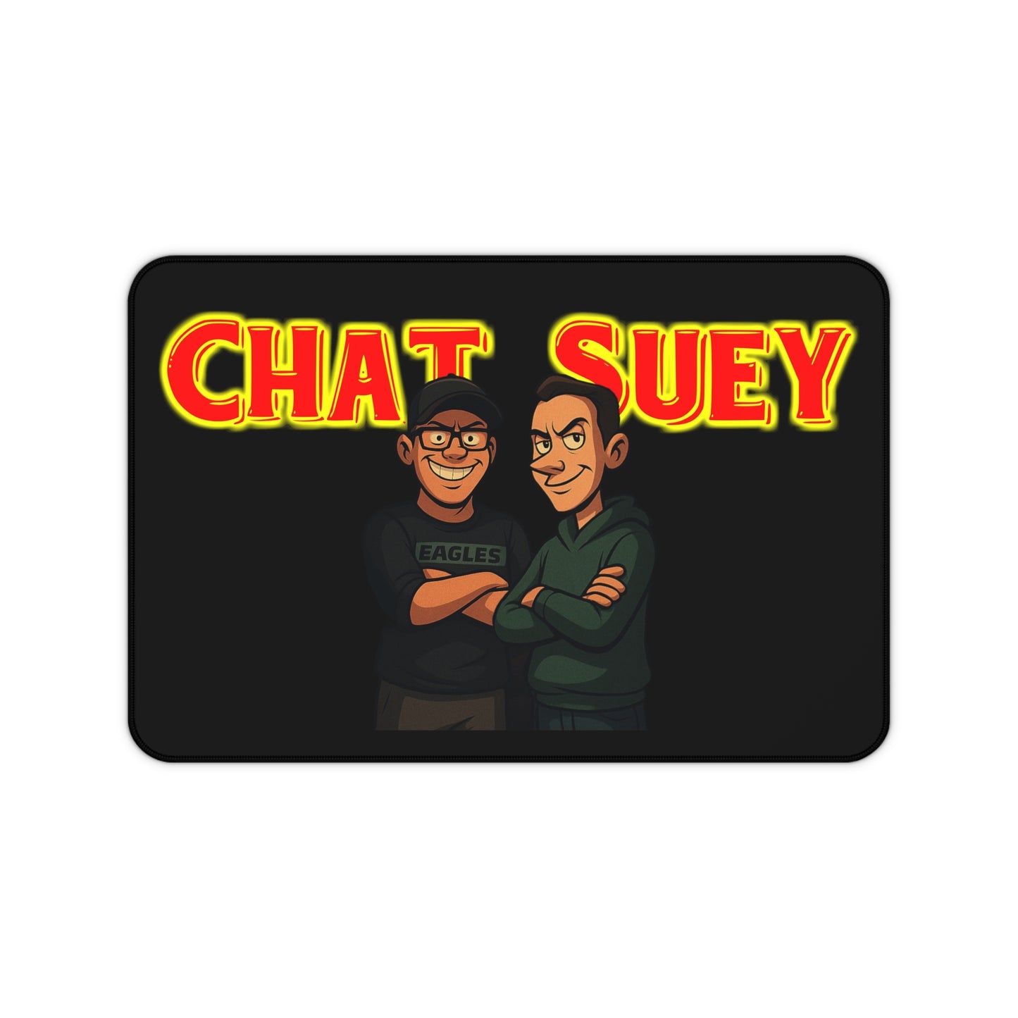 Chat Suey Desk Mat, Gaming Mouse Pad, Fun Office Decor, Unique Gift for Gamers, Desk Accessories, Home Office Essentials
