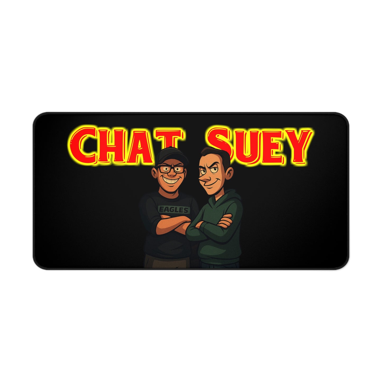 Chat Suey Desk Mat, Gaming Mouse Pad, Fun Office Decor, Unique Gift for Gamers, Desk Accessories, Home Office Essentials