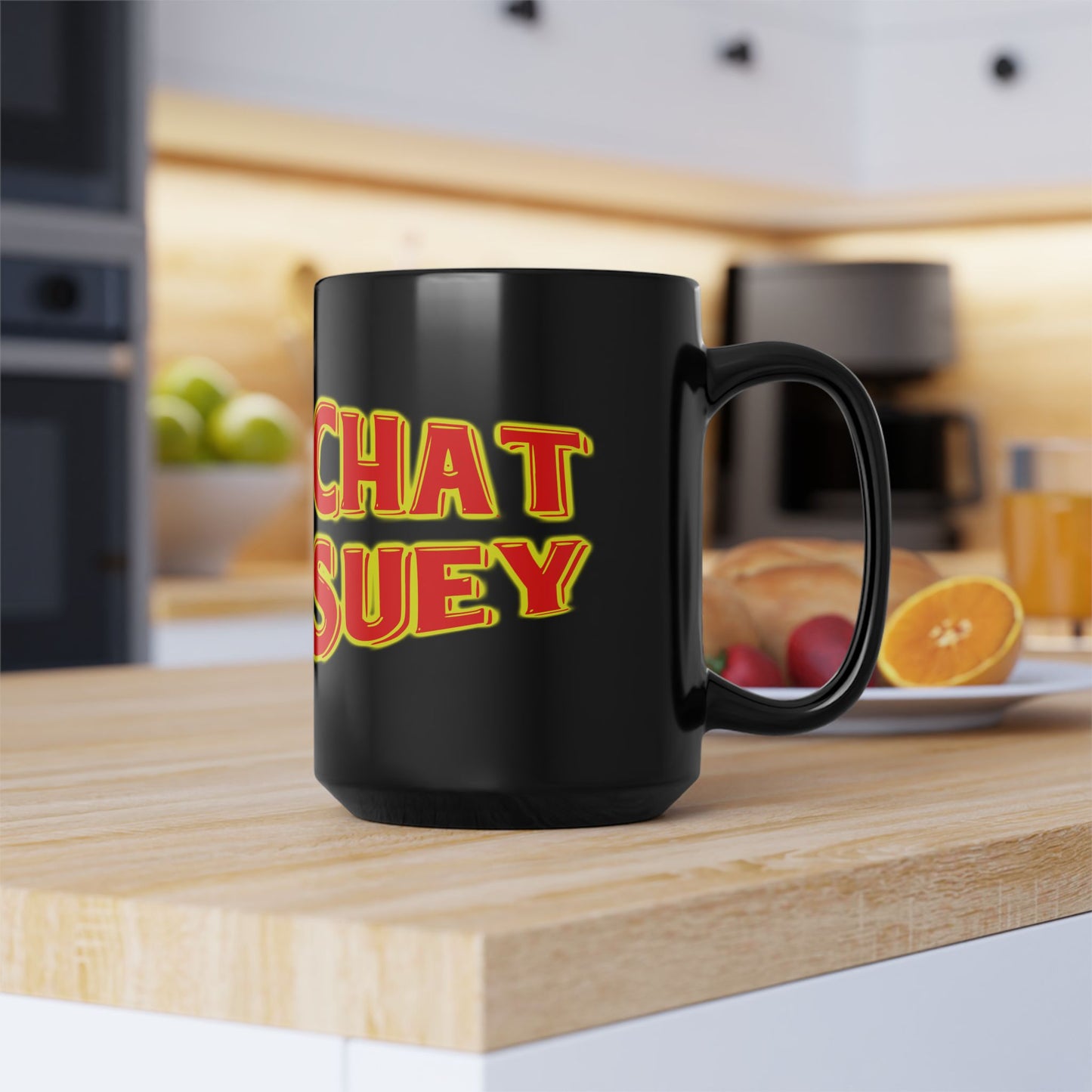 Chat Suey Black Mug - 11oz / 15oz