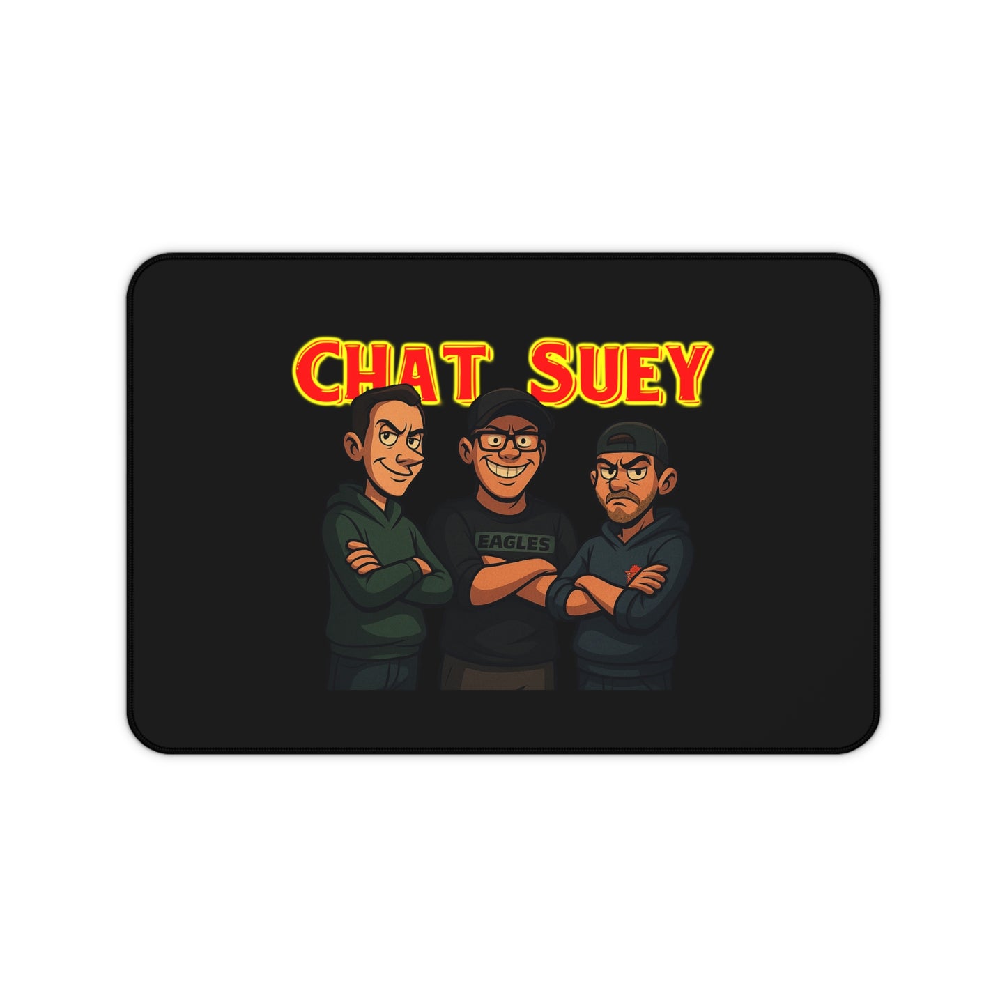 Chat Suey Desk Mat, Gaming Mouse Pad, Fun Office Decor, Unique Gift for Gamers, Desk Accessories, Home Office Essentials