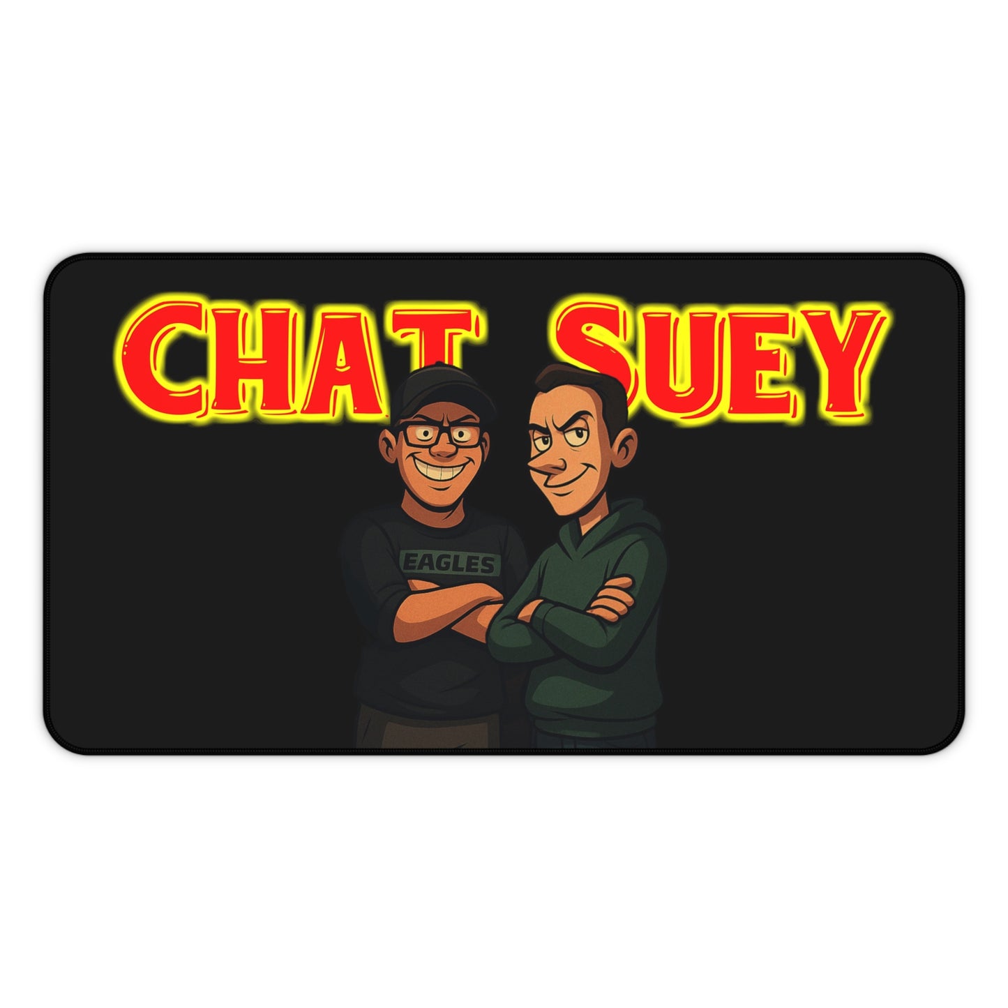 Chat Suey Desk Mat, Gaming Mouse Pad, Fun Office Decor, Unique Gift for Gamers, Desk Accessories, Home Office Essentials