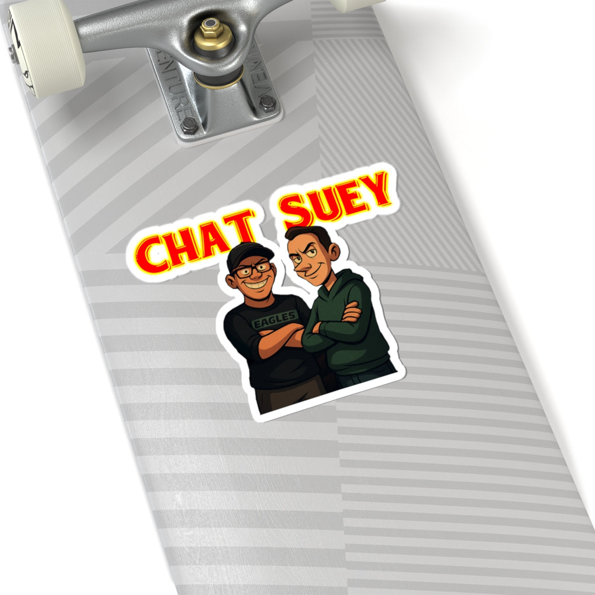 Chat Suey Kiss-Cut Stickers, Fun Cartoon Stickers for Laptops, Water Bottles, Notebooks, Gift for Music Lovers, Pop Culture Decor