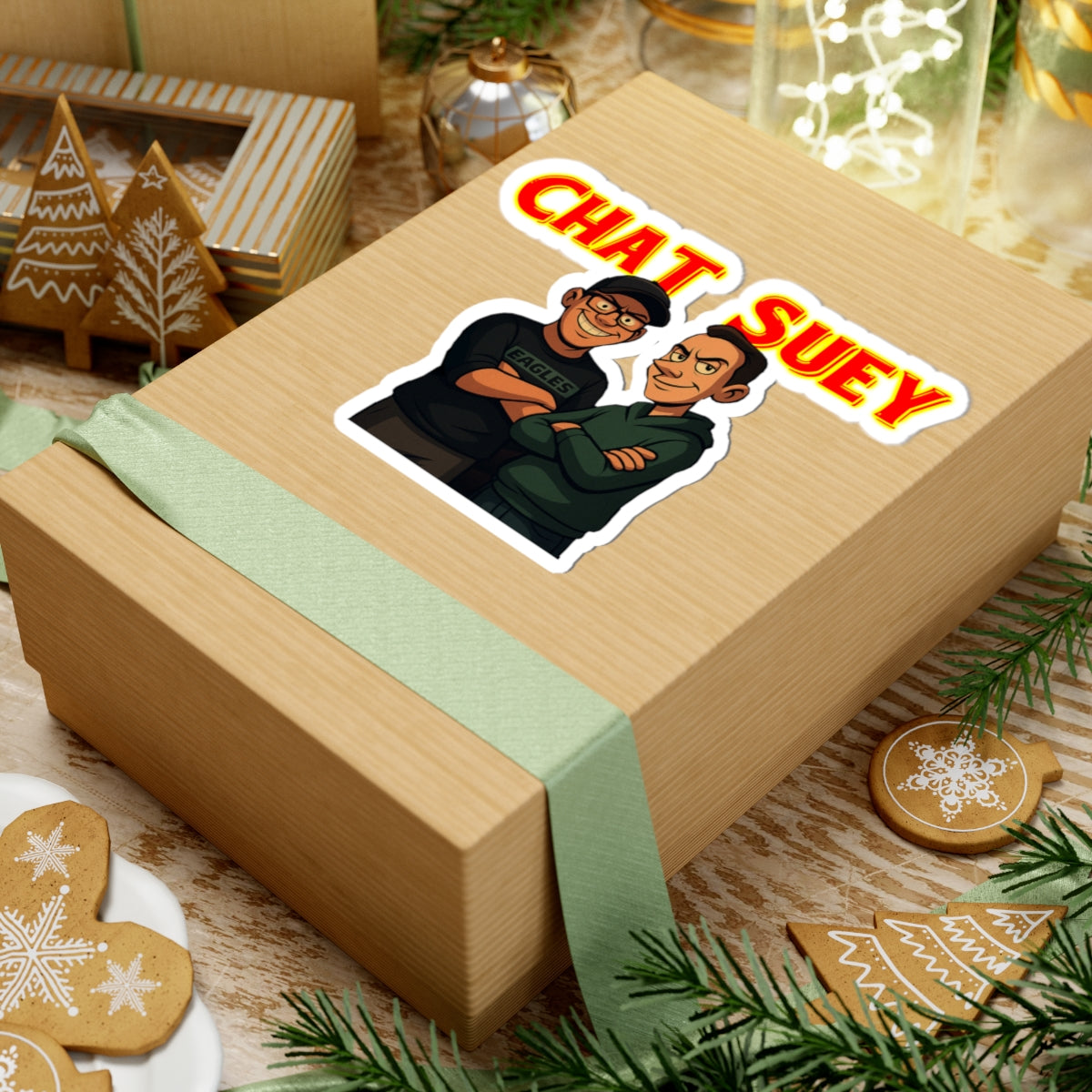 Chat Suey Kiss-Cut Stickers, Fun Cartoon Stickers for Laptops, Water Bottles, Notebooks, Gift for Music Lovers, Pop Culture Decor